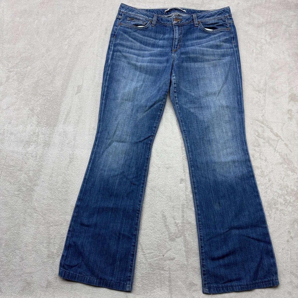 Joe's Jeans Muse Flare Jeans Womens 31 Blue Paltrow Wash Stretch Whiskered Denim